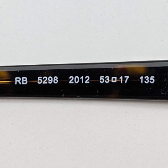 🕶️Ray-Ban RB5298 2012 Eyeglasses 53/17 135 /ALK201🕶️​ - Picture 3 of 7